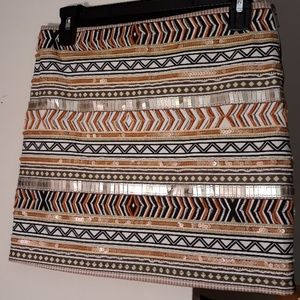 XOXO Size 3/4 Sequin & Beaded Mini Skirt